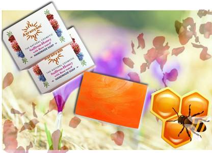Aaranyam Saffron & Honey with Rosewater Handmade soap