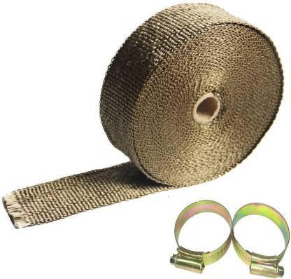 TRP Traders Brown Silencer Wrap Bike Exhaust Wrap Heat Shield Bike Exhaust Heat Shield