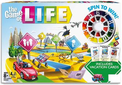FLICK IN Spin to Win Game of Life Classic Family Board Game Board Game Money & Assets Board Game