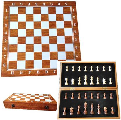 ONEX 18.5 x18.5 inch High-Class Foldable Wooden Chess Board Board Game Accessories