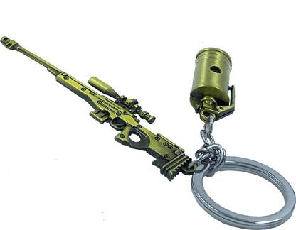 the salespark Pubg AWM Bolt Action Sniper Rifles with Smoke key chain Key Chain