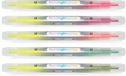 flexoffice Twin Highlighter Dual Colour Pen (Pack of 12 nos)