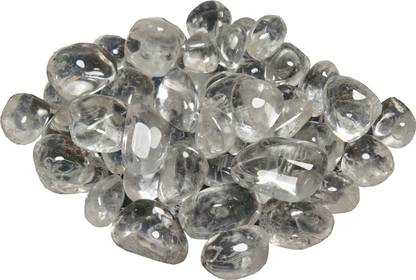 ALDOMIN Clear Quartz Healing Crystal Tumbled Stone (100 Gram) Decorative Showpiece  -  2 cm