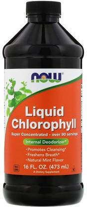 Now Foods Liquid Chlorophyll, Mint Flavor, 16 fl oz (473 ml)
