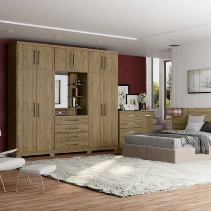 Furn Central Engineered Wood 10 Door Wardrobe