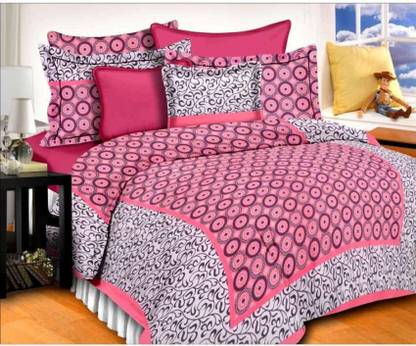 shree sd creation 170 TC Cotton Double Printed Flat Bedsheet
