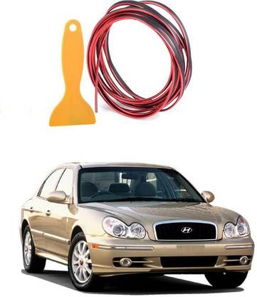 PRTEK Car Interior Decoration Accessory Beading, Flexible Styling PVC Moulding Trim Strip, (5 Meters, Red)068 Car Beading Roll For Grill and Garnish Cover