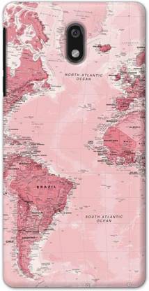 SKYCO Back Cover for SKYCO back cover for Nokia 3 - WORLD MAP-GLOBE MAP