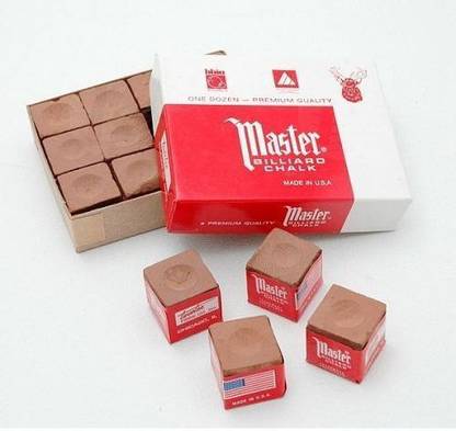 JBB JBBBMC12 Brown Chalk -12 Pieces Snooker, Pool Cue Stick