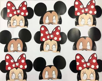 PopTheParty Mickey & Minnie Mouse Face Mask Elders Halloween Costume