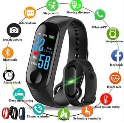 CHG M3 Smart Band With Heart Rate Sensor Fitness Band