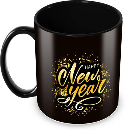 ट्यूलप " Happy new Year " Printed for tea & coffee सिरेमिक मग