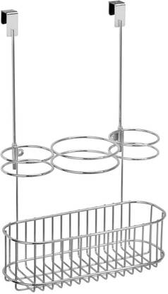 INTERDESIGN Organizer for Hair dryer and Accessories Stainless Steel Wall Shelf