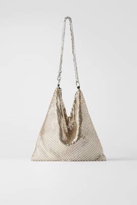 Zara Metallic mesh crossbody bag Shoulder Bag