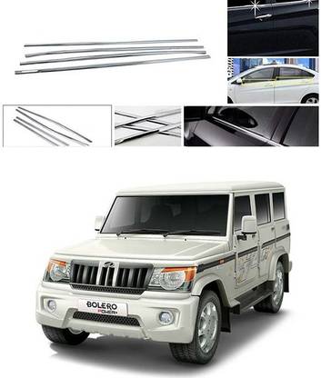 PRTEK Lower Window Garnish (Chrome) Set of 4 Compatible with 139 Chrome Mahindra Bolero Side Garnish
