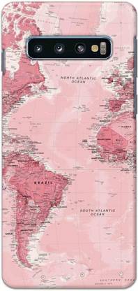 SKYCO Back Cover for SKYCO back cover for Samsung Galaxy S10 Plus - WORLD MAP-GLOBE MAP