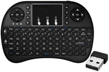 Gypsy Club GC-300 Mini Portable Keyboard + built in Touch pad Mouse Wireless Multi-device Keyboard (BLACK) Bluetooth Handheld Multi-device Keyboard