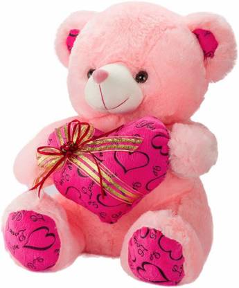 NIXBY TOYS teddy Bear Lace Heart, Pink,  - 40 cm