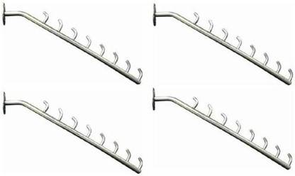 DINSA 8 PIN MULTI DISPLY HOOK STAINLESS STEEL 4 PCS SILVER Towel Holder