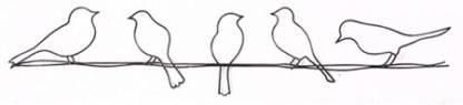 Lavish BIRDS ON WIRE ABSTRACT ART