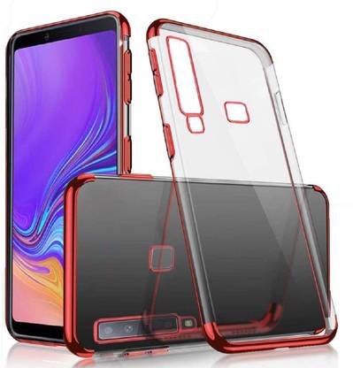 FRIGUS Back Cover for Luxury Electroplating Soft Silicon Transparent TPU for Samsung Galaxy A9 (2018) red