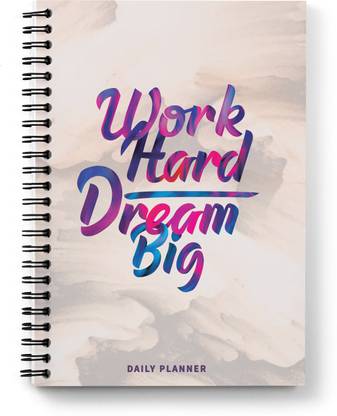 Scribpal Undated Daily planner and journal; Organiser diary to manage your task, to do list, meetings, calls and your wellness with health habit tracker; Laminated hard cover; A5 Planner Ruled 200 Pages