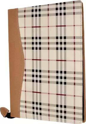 Manjri Premium Leather Portfolio Document File Folder With RED Bold Line