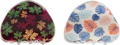 Missy Love Nature Jawclips- Maroon/White Hair Clip