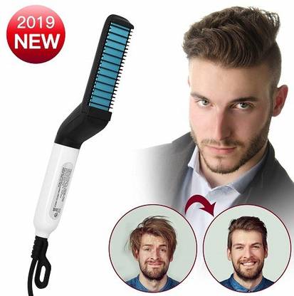 GuptasSons Electronic Beard Hair Straightening Comb Quick Style Brush Beard Straightener for Men Hair Curler