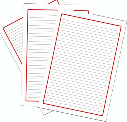 WAYTOBUY Normal Quality A4 Size 30 Project, Assignment Paper (70 GSM) One Side Ruled 210 x 297mm 70 gsm Bond Paper