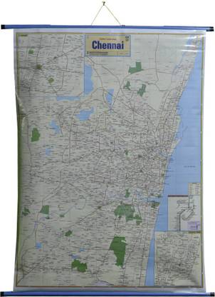 ROLLUP MAP OF CHENNAI (PIPE MOUNTED) Photographic Paper