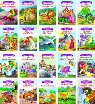 Aesop's Fables English Set Of 20 Books