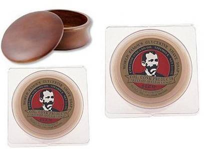 Kingsley Shave Bowl Dark Wood + Col. Conk Bay Rum Soap