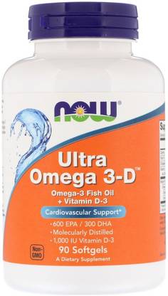 Now Foods Ultra Omega 3-D, 90 Softgels
