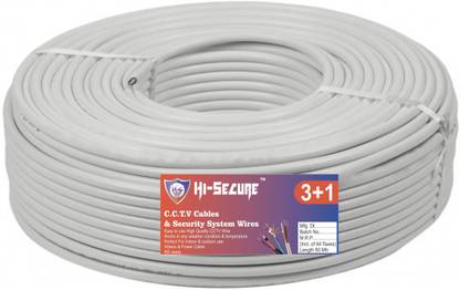 Hi-Secure 3+1 SOLID COPPER 1 sq/mm White 524 ft. Wire