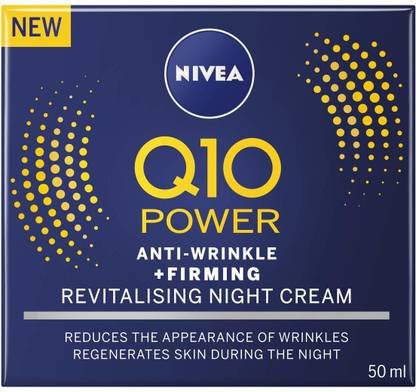 NIVEA Q10 Plus Anti-Wrinkle Face Night Cream (50 ml) - Pack of 3