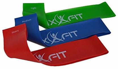 Mixxfit Flat Loop Training Exercise Bands Resistance Tube