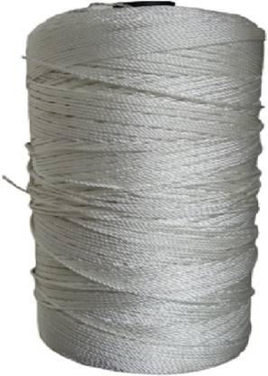 Q1 Beads Twisted rope string 600 meters long White