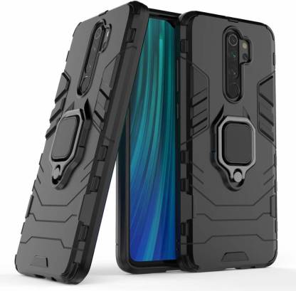 MOBILOVE Back Cover for Mi Redmi Note 8 Pro | Dual Layer Hybrid Armor Defender Case with 360 Degree Metal Finger Ring