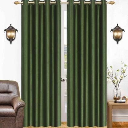 PS Textile Hub 153 cm (5 ft) Polyester Window Curtain (Pack Of 2)