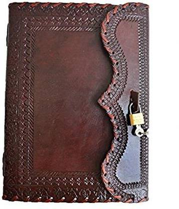 alcraft Leather Notebook Diary with Lock and Key A4 Planner/Organizer NO 200 Pages