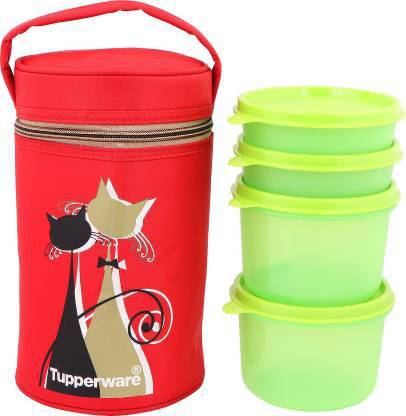 TUPPERWARE Lunch Box and Bag Capacity Each (450ml, 450ml, 180ml, 180ml) 4 Containers Lunch Box (1260 ml) 4 Containers Lunch Box