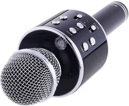 VRJTEC MS-888 Handheld Wireless Microphone Mic With Audio Recording Bluetooth Speaker & Karaoke Feature For All Tablets PCs iOS Android Smartphones Microphone