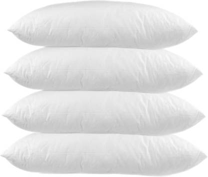 Soft Touch Polyester Fibre Solid Bed/Sleeping Pillow Pack of 4