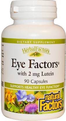 Natural Factors Eye Factors with 2 mg Lutein, 90 Capsules