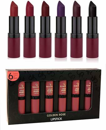 golden rose Velvet Matte Lipstick Dark Colors Set Of 6 [CAT_1034]