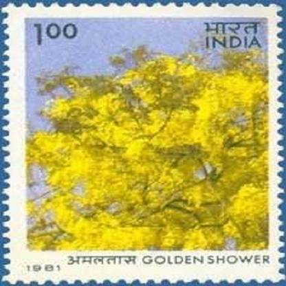 Sams Shopping Flowering Trees - Golden Shower. Flower, Tree, Cassia Fistula Stamps
