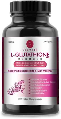 G GLOWSIK Glutathione for glow skin with grape seed ,vitamin c (60 -capsules)
