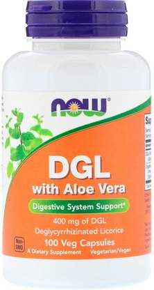 Now Foods DGL with Aloe Vera, 400 mg, 100 Veg Capsules
