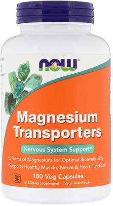 Now Foods Magnesium Transporters, 180 Veg Capsules